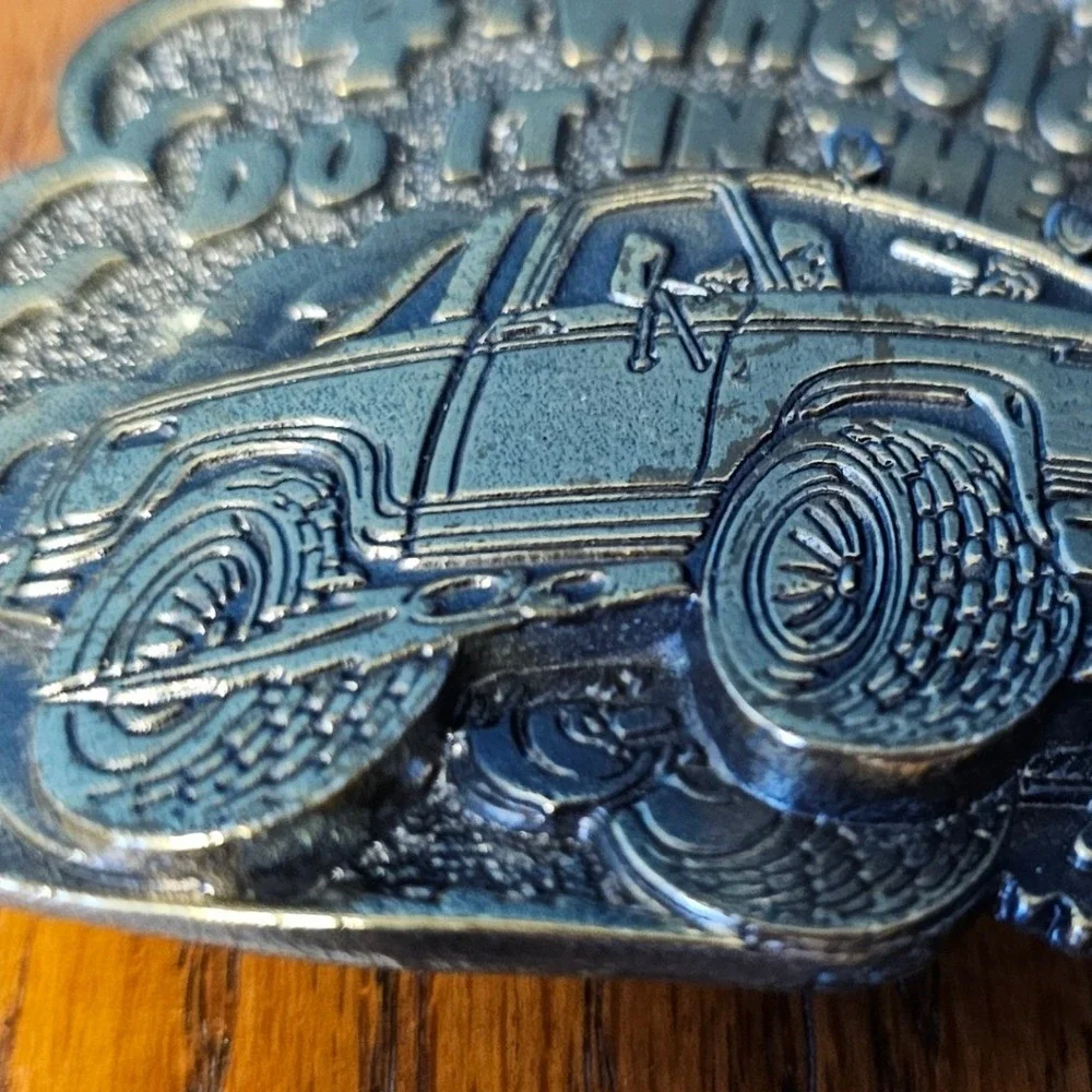 Great American Buckle Co 1980 4-Wheelers Do It In The Dust Brass Belt Buckle 404
